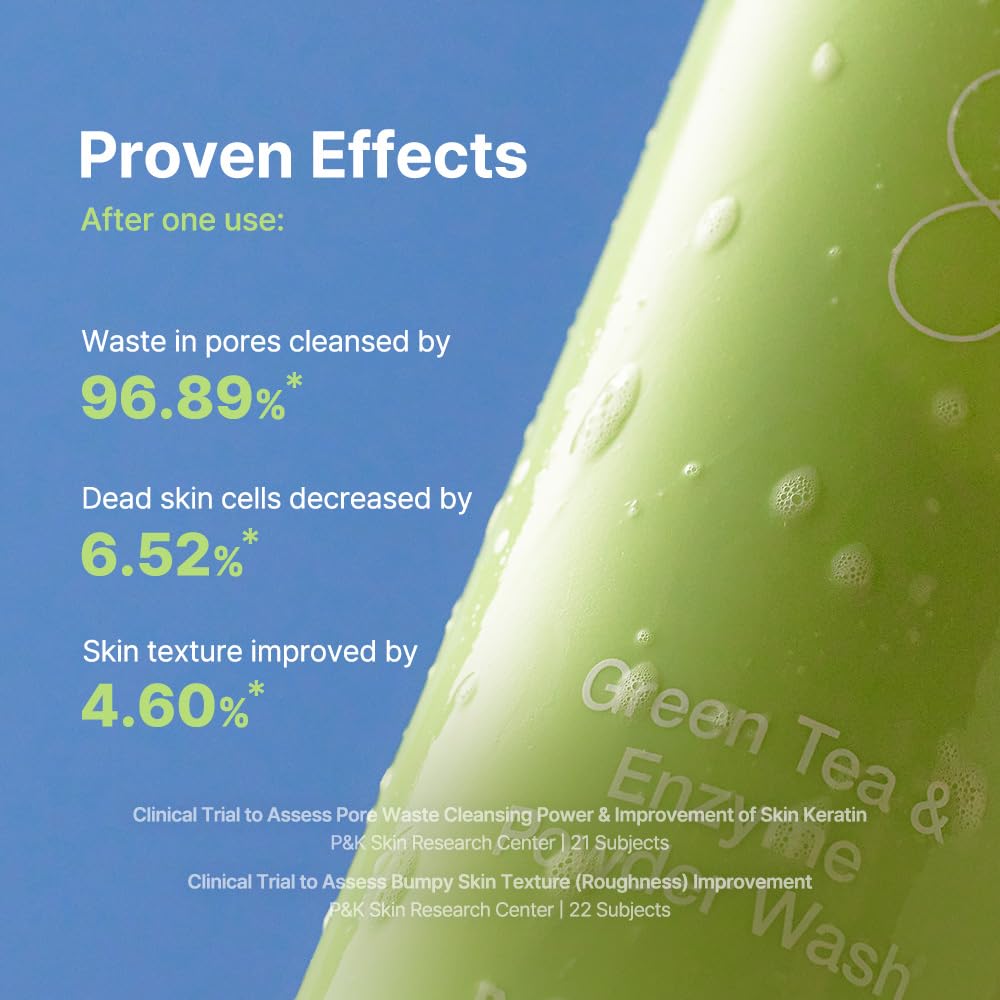By Wishtrend Green Tea & Enzyme Powder Face Wash, 110g - Image 6