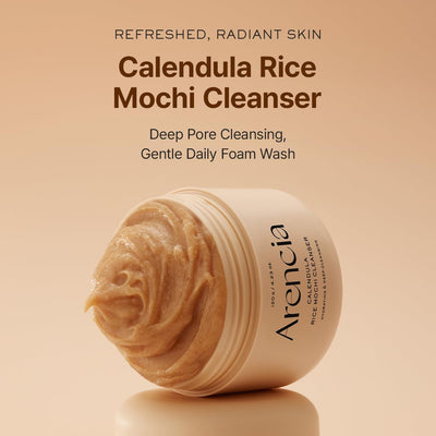 Arencia Calendula Rice Mochi Cleanser - Deep-Cleansing Cream, 120g - Image 2