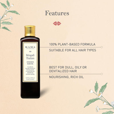 Kama Ayurveda Bringadi Intensive Hair Treatment Oil, 100ml - Image 6