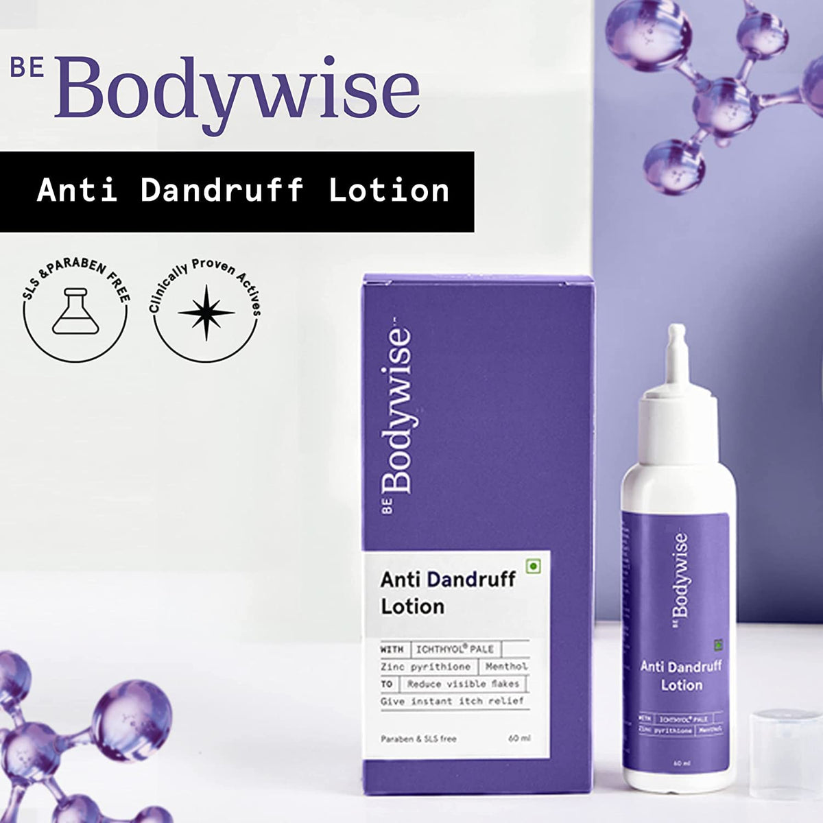 Be Bodywise Intense Action Dandruff Removal Treatment with Ichthyol Pale - 60ml - Image 3