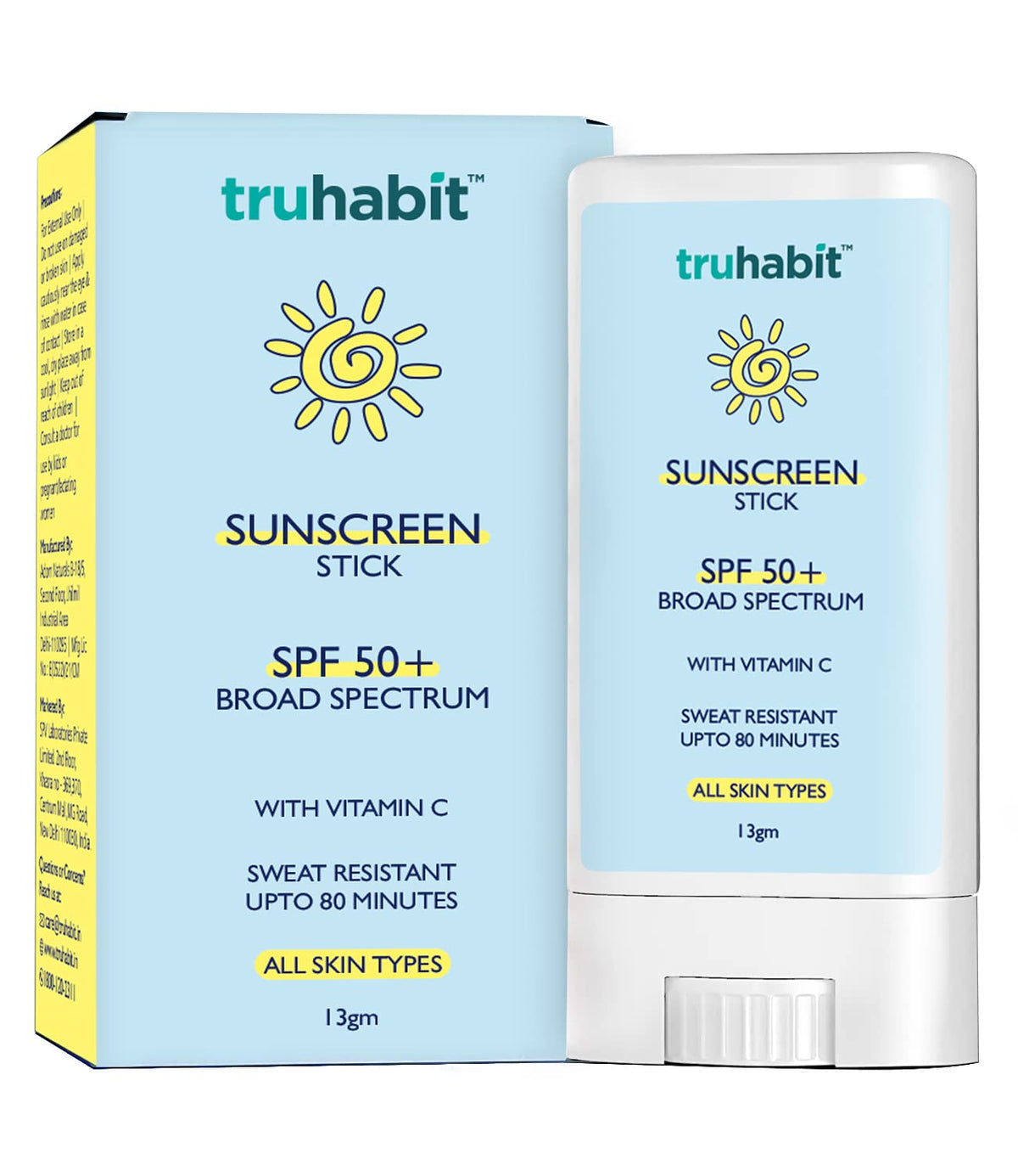 Truhabit Sunscreen Stick SPF 50 for Face - 13gm