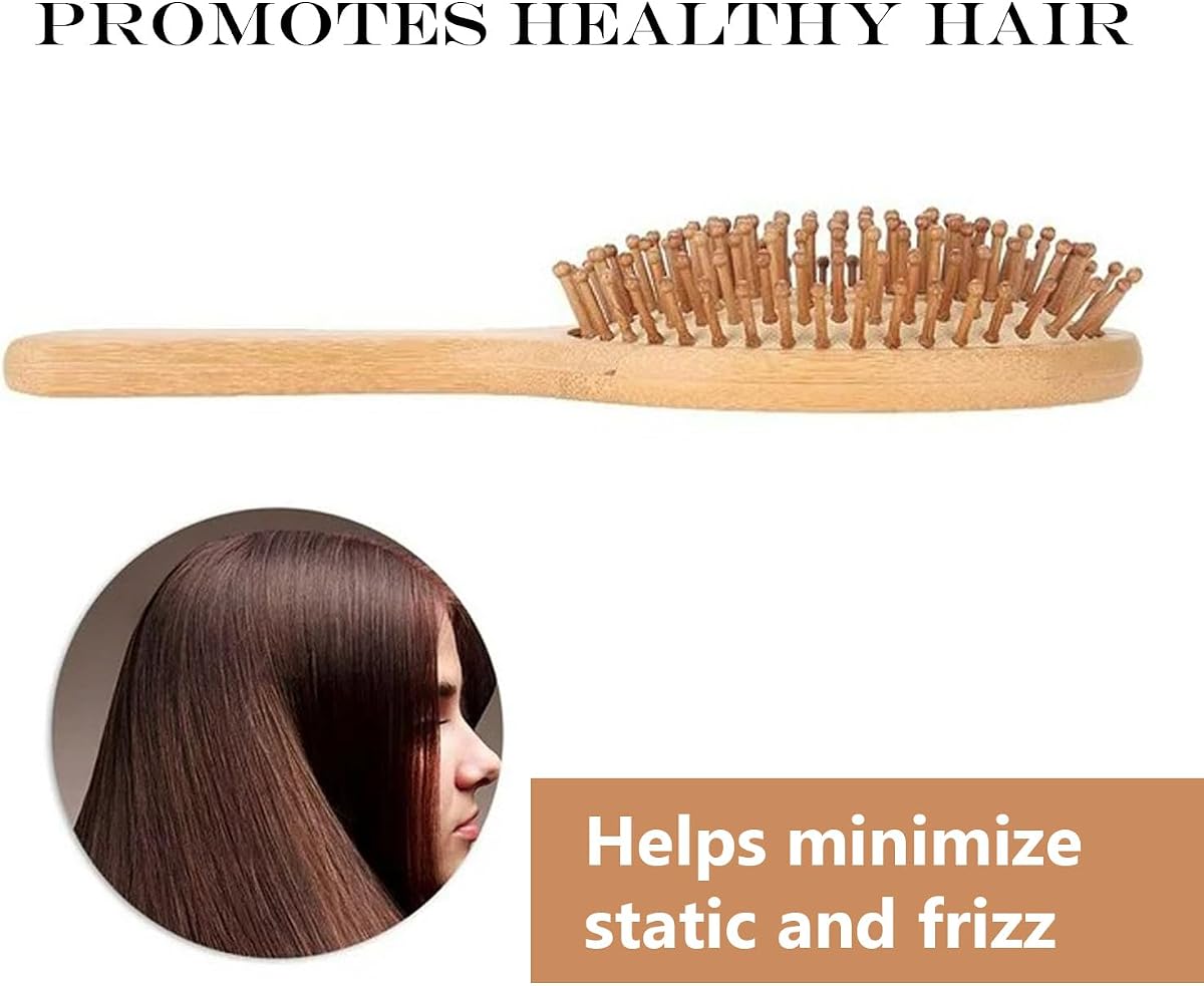 SugarBear Bamboo Hair Brush - Natural Anti-Static Paddle - 12/Case - Image 3