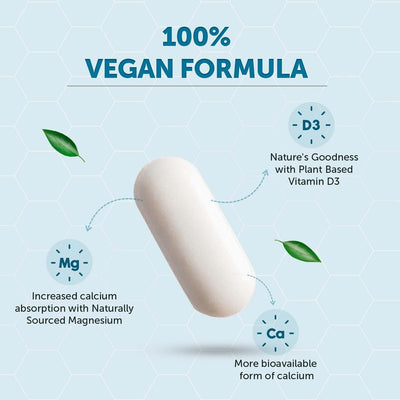 Neuherbs True Calcium 1000mg Supplement - Vegan Tablets, 60 Count - Image 5