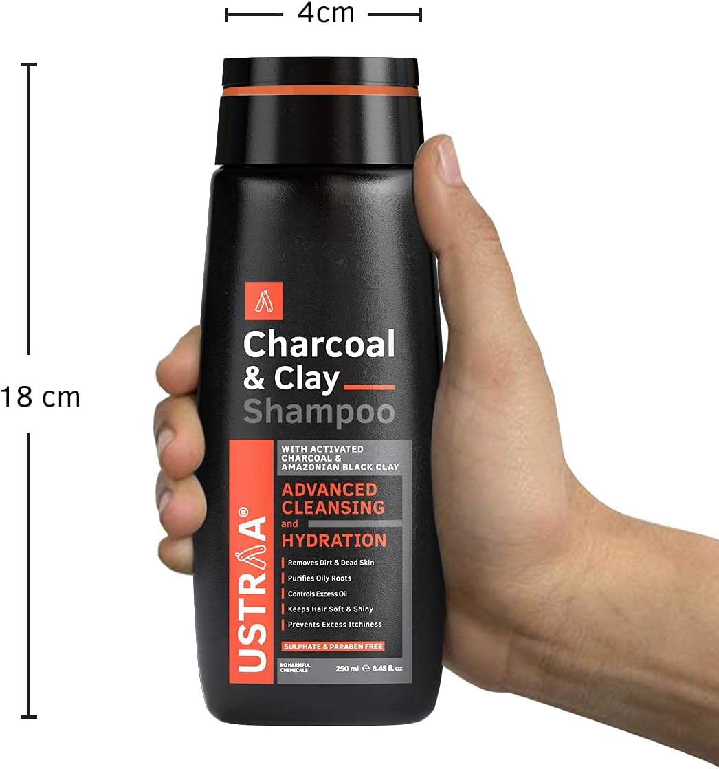 Ustra Charcoal & Clay Shampoo 250 ml