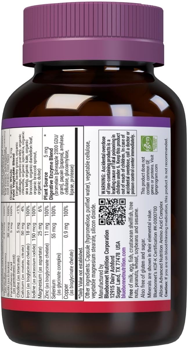 BlueBonnet Women's One Whole Food Vegetable Capsule - K2, 30 Count - Image 3