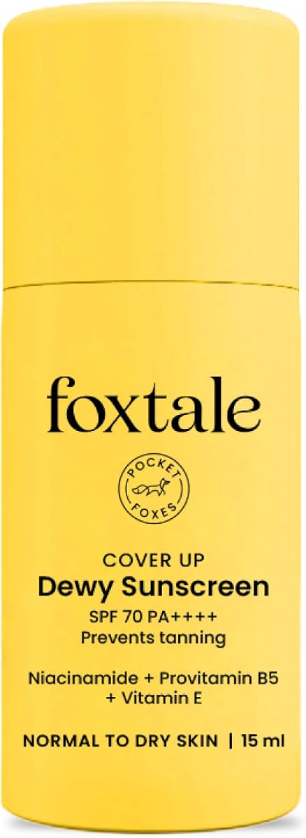 Foxtale Dewy Sunscreen SPF 70 PA++++ - Niacinamide, 15ml