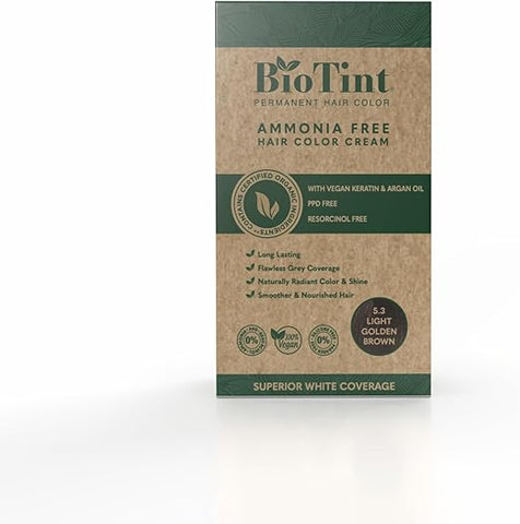 Biotint Permanent Hair Color 5.3 Lightgoldenbrown 1'S 191061