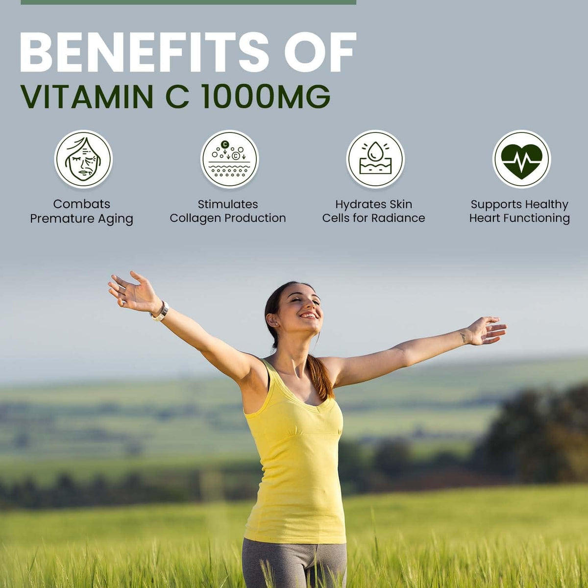 HIMALAYAN ORGANICS Vitamin C 1000mg with Amla Extract & Zinc - 120 Tablets - Image 4