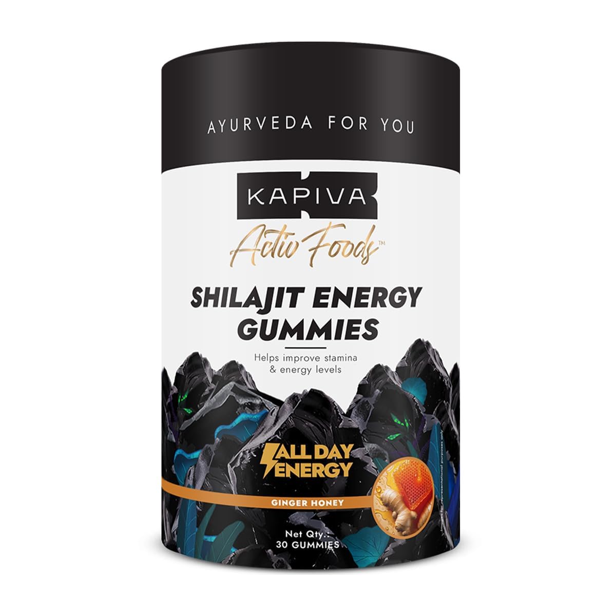 Kapiva Himalayan Shilajit/Shilajeet Gummies (30 Count) | Ginger Honey Flavour