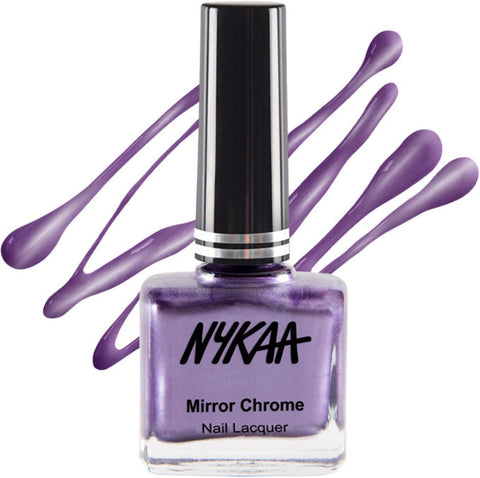 Nykaa Mirror Chrome Nail Lacquer Purple Galaxy  Shade No. 178