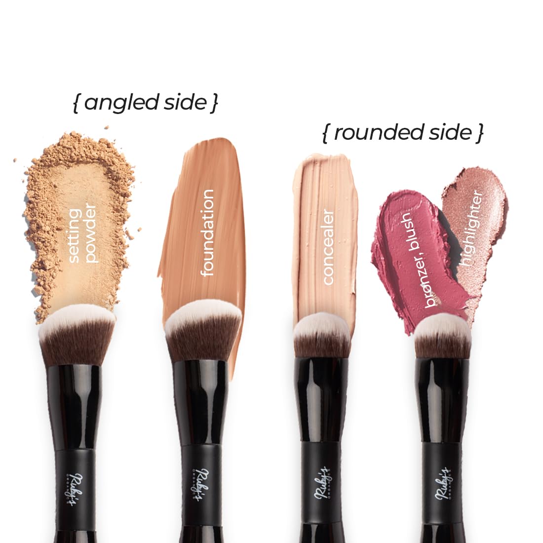 Ruby's Organics Dual Ended Blush-Foundation Brush - Colour Cosmetics - Image 4