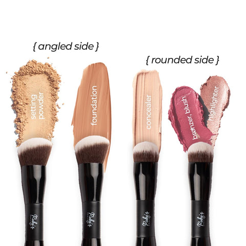 Ruby's Organics Dual Ended Blush-Foundation Brush