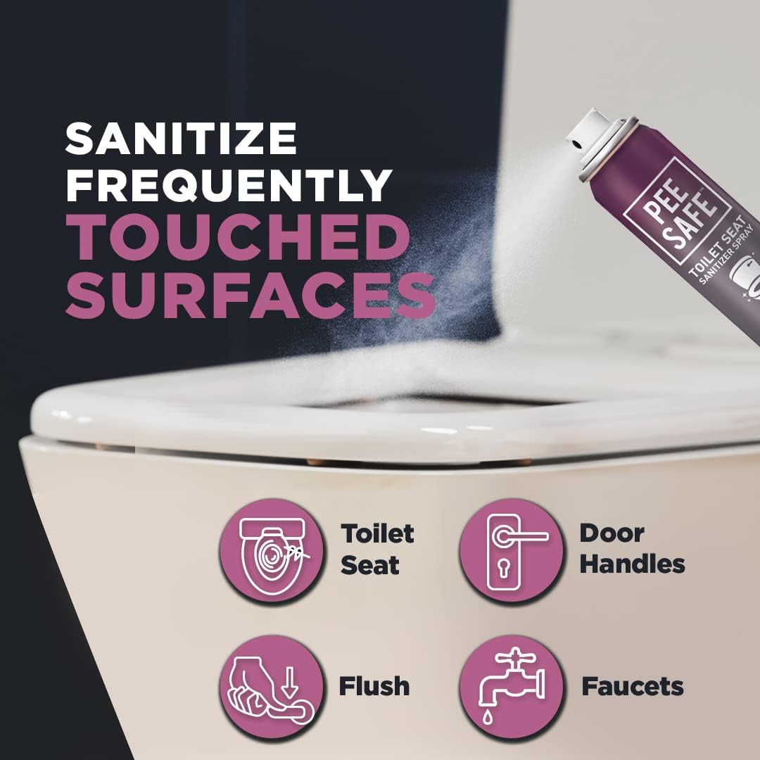 Pee Safe Toilet Seat Sanitizer Spray - Lavender, 75ml - Image 7
