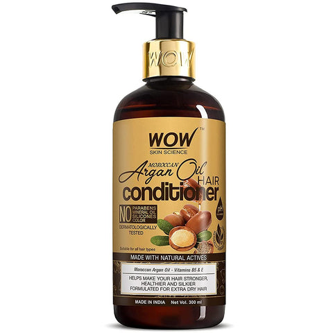 Wow Skin Science Moroccan Argan Oil Hair Care Kit - Consist Of Shampoo & Conditioner - Net Vol 600ml