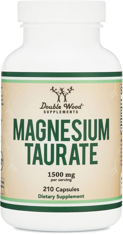 Double Wood Magnesium Taurate Capsules - Vegan, 1500mg, 210 Count