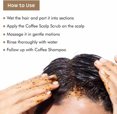 mCaffeine Naked & Raw Coffee Scalp Scrub - Hair Treatment, 100gm - Image 4