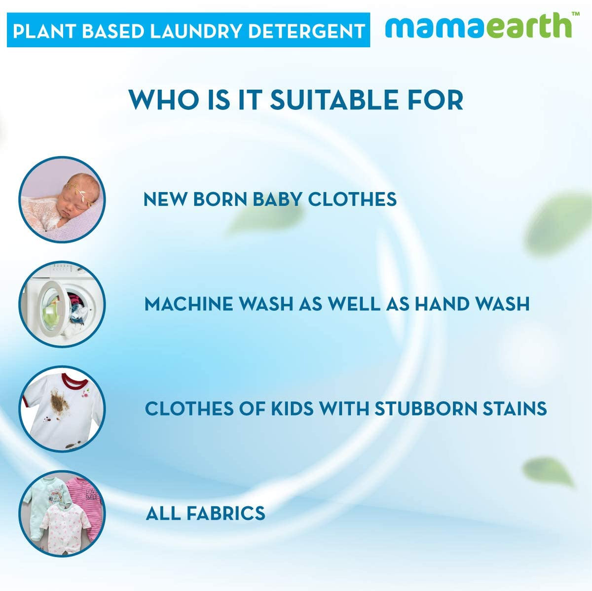 Mamaearth Plant Based Laundry Detergent Liquid - 1000 ml - Image 7