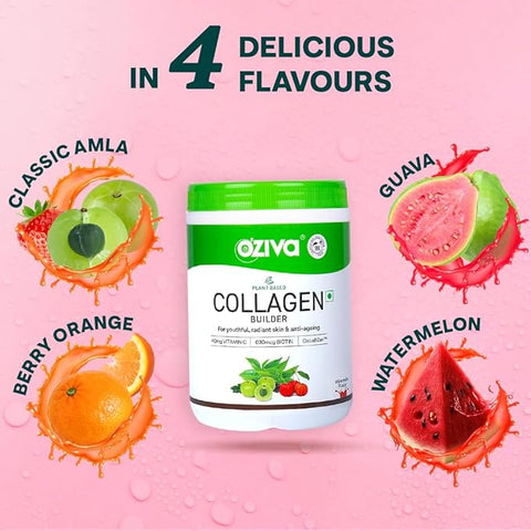 Oziva Plant Based Collagen Builder For Anti-Aging Beauty, Skin Repair & Regeneration ( Watermelon-250G)