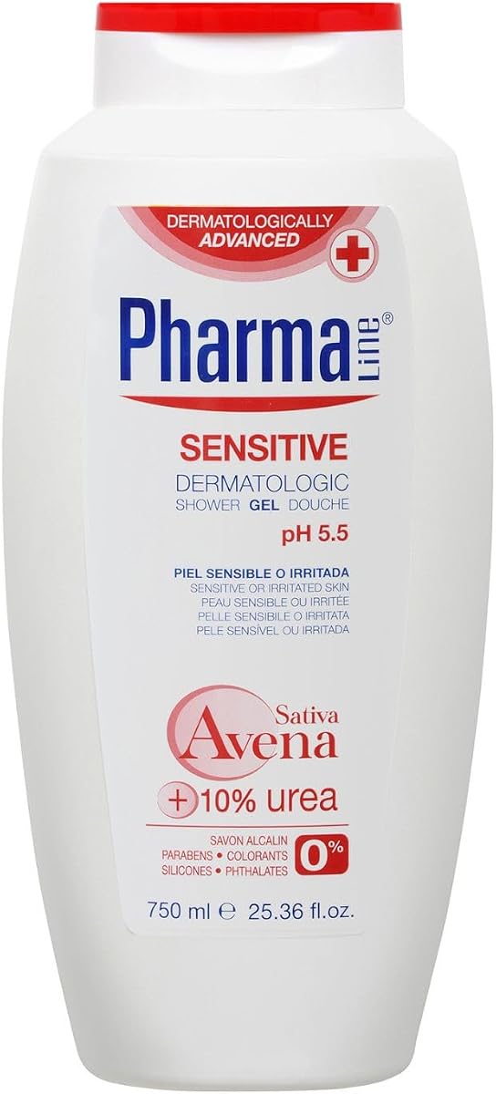 PharmaLine Sensitive Dermatologic Shower Gel with Urea and Oats - 750ML