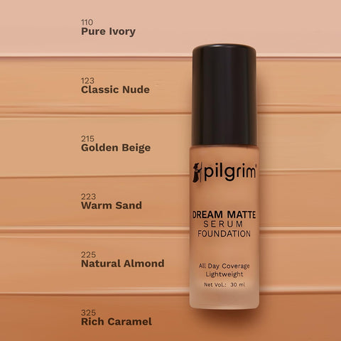 Pilgrim Classic Nude Serum Liquid Foundation, Matte & Poreless,30 ml