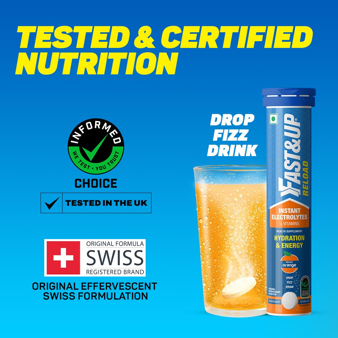 Fast & Up Reload Orange - Functional Drink & Hydration Supplement - 20 Tablets - Image 5