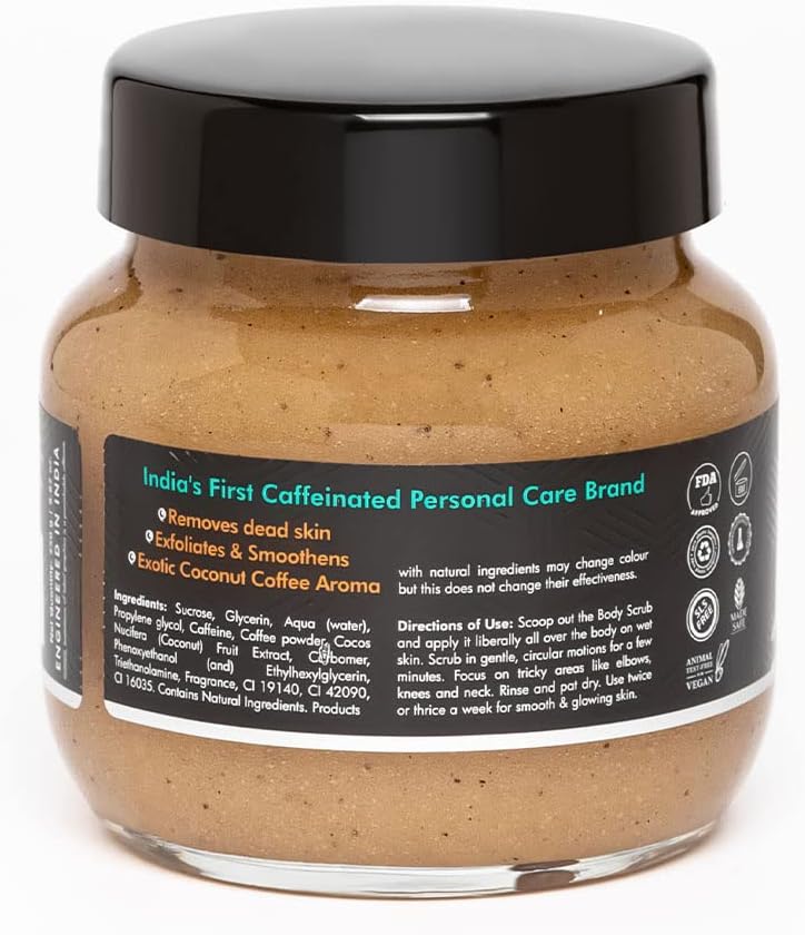 mCaffeine Coffee Sugar Body Scrub with Coconut - 200g - Image 3