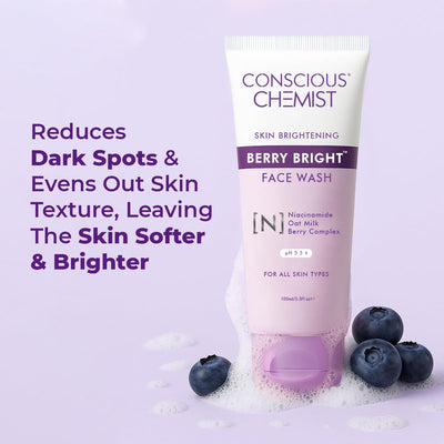 Conscious Chemist Niacinamide Face Wash - Berry Bright - 100ml - Image 3