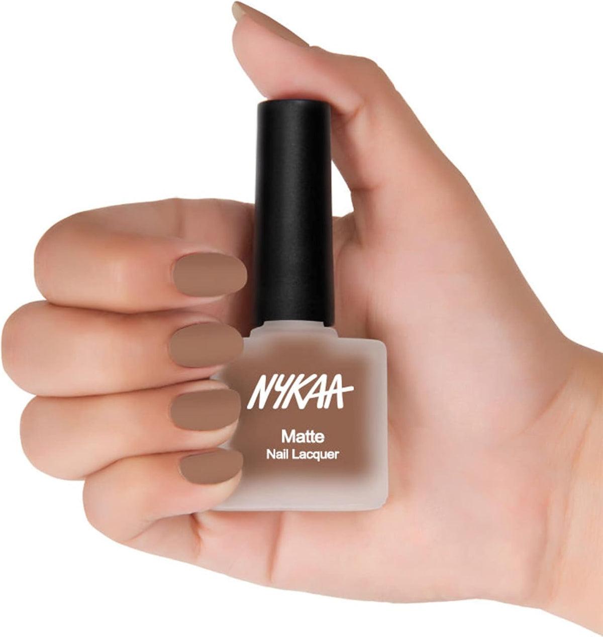 Nykaa Nude Matte Nail Enamel in French Toast Shade No. 158 - Image 2