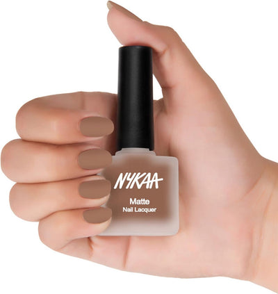 Nykaa Nude Matte Nail Enamel in French Toast Shade No. 158 - Image 2