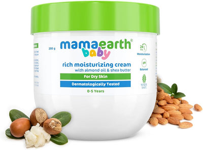 Mamaearth Baby Moisturizing Cream with Almond Oil & Shea Butter - 200g - Image 2