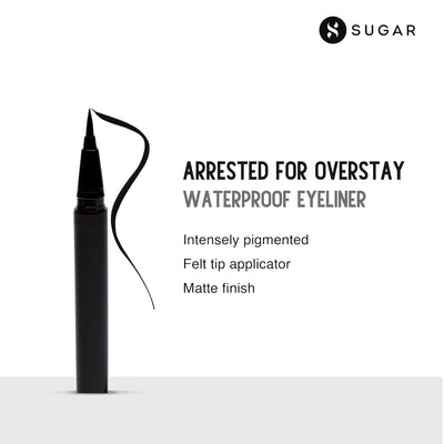 Sugar Cosmetics Waterproof Eyeliner - 01 I'll Be Black, 1.2g - Image 4