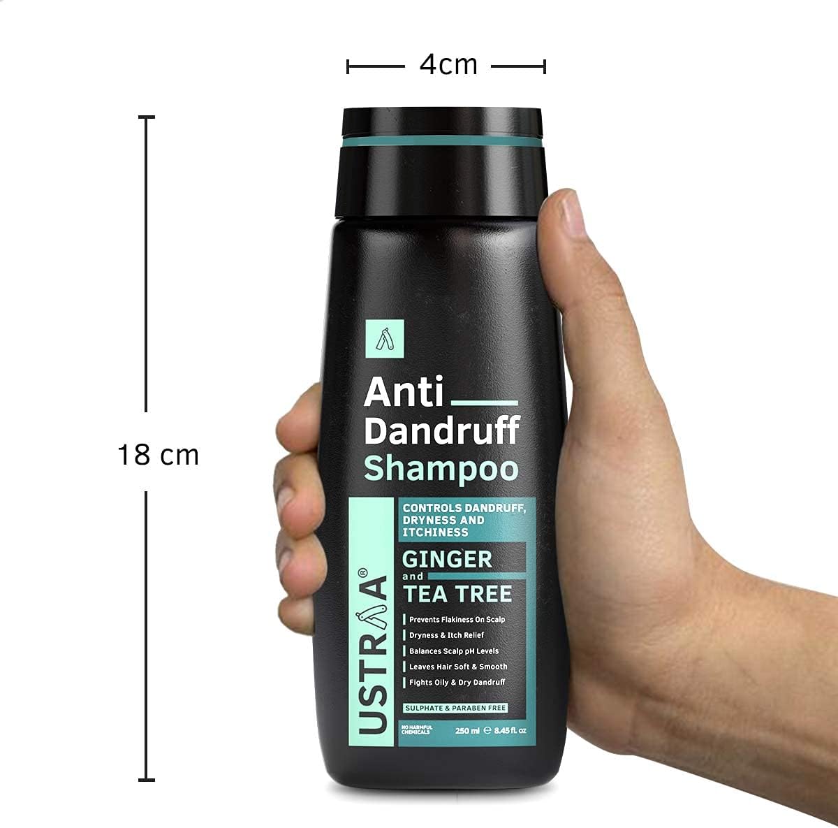 Ustraa Anti-Dandruff Shampoo with Ginger & Tea Tree - 250ml - Image 7