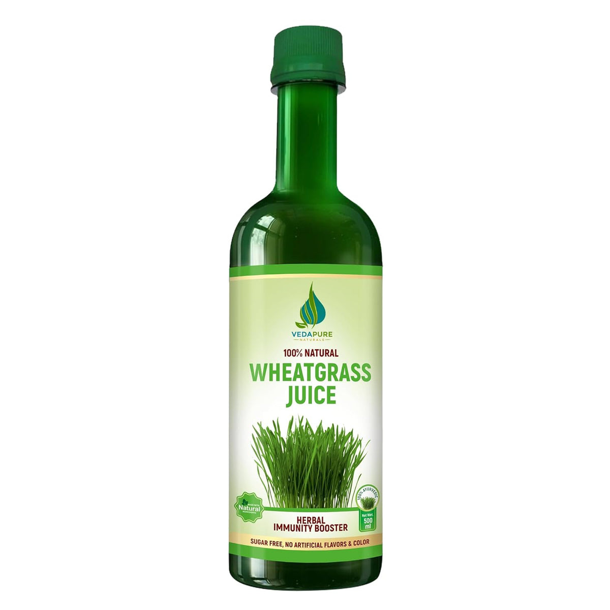 Vedapure Wheat Grass Juice, Herbal & Ayurvedic, 500 ml