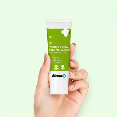 The Derma Co Face Moisturiser with 3% Vitamin E & Lactic Acid - 100g - Image 2