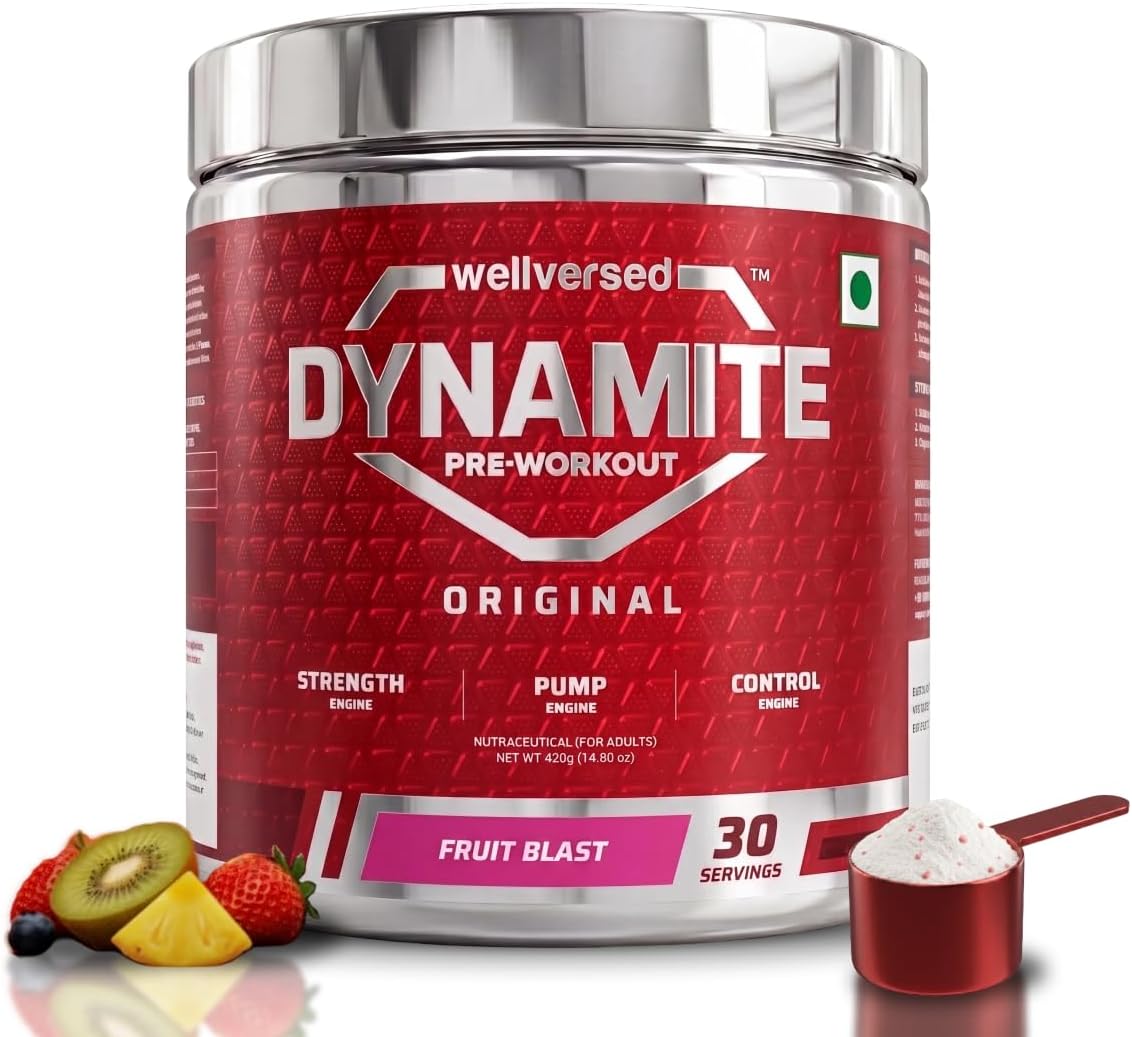 Wellcore Dynamite Pre-Workout - Citrulline Complex, Energy Boost - 420g