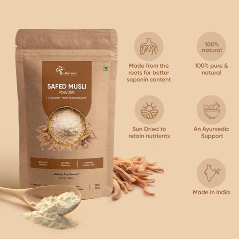 Herbal max Safed Musli Powder 100g