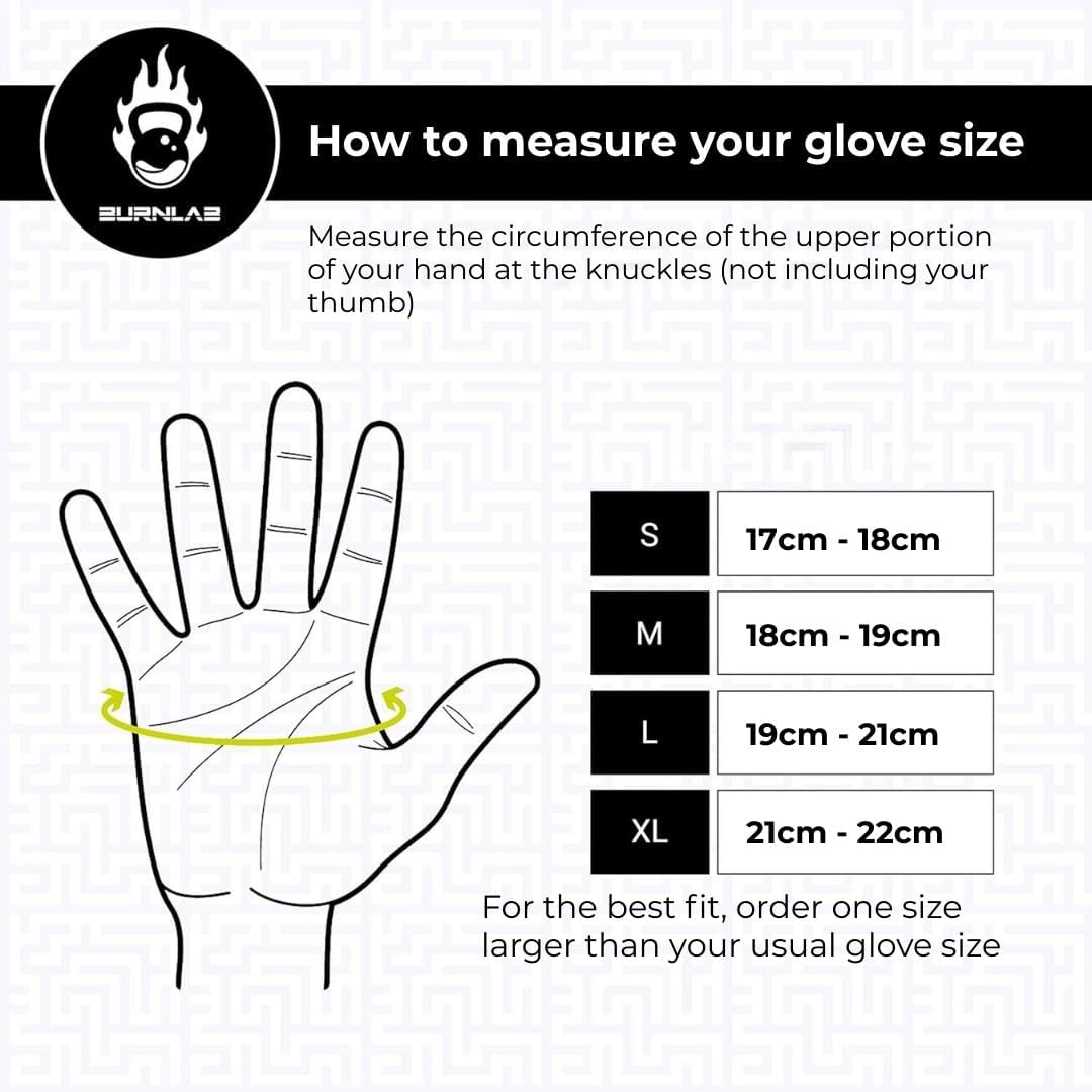 Burnlab Flex Gym Gloves - XL, White - Stretchable Spandex, Gel Padding - Image 2