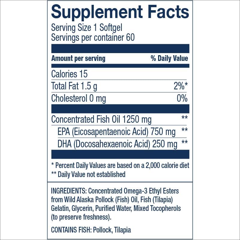 Wiley's Peak EPA Softgel - Vitamins & Minerals - 60 Capsules - Image 2