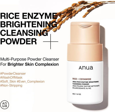 Anua Rice Enzyme Brightening Cleansing Powder with Ceramides - 40g - Image 2
