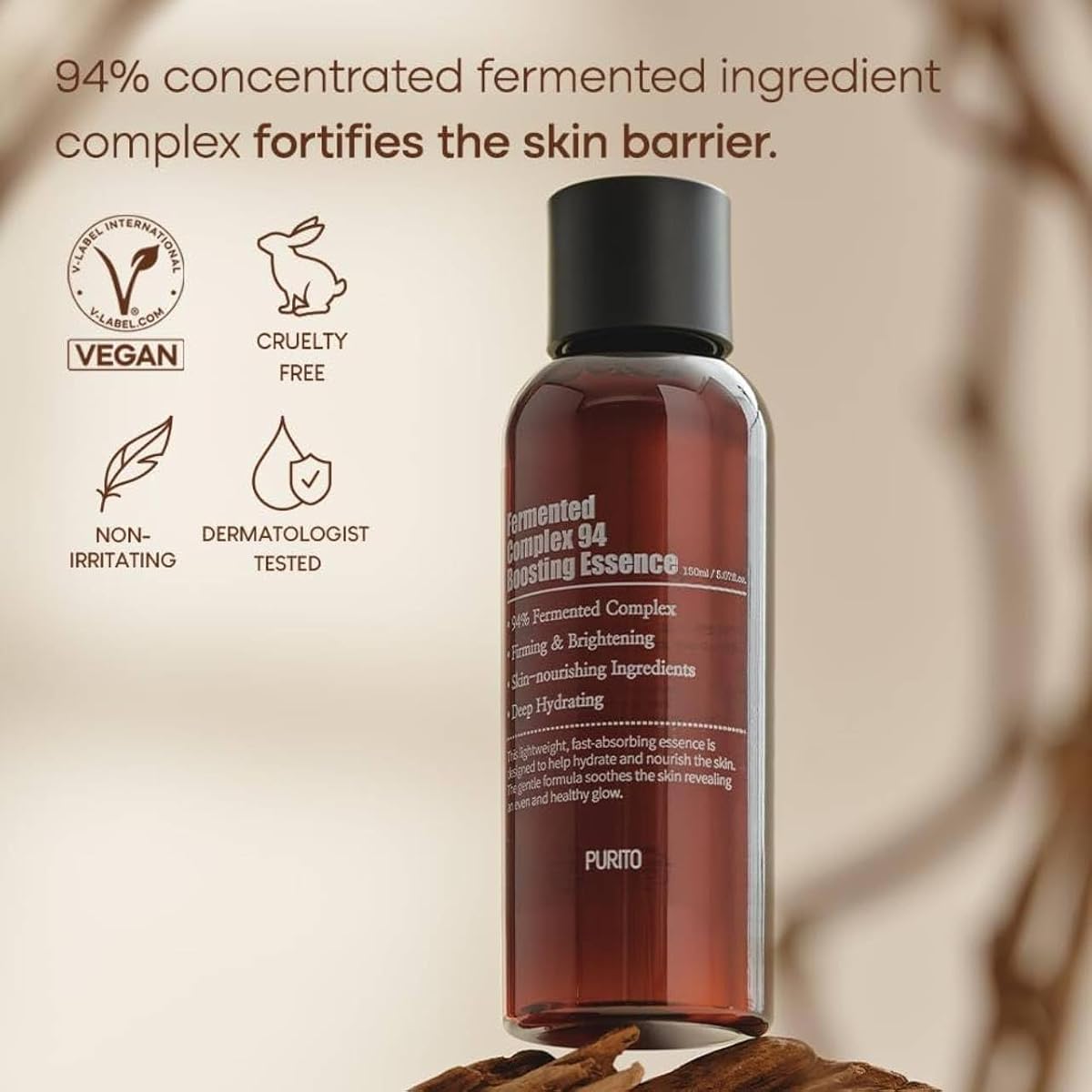 Purito Fermented Complex 94 Boosting Essence - Anti-Aging, Hydrating, 150ml - Image 3