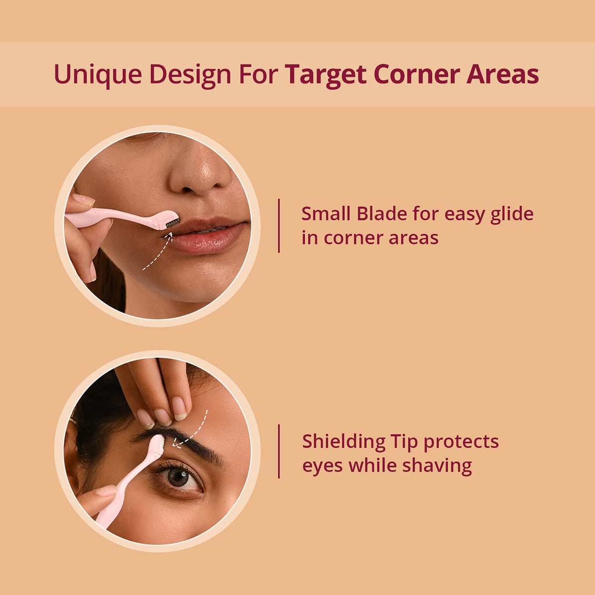 Carmesi Eyebrow Razor - Men's Grooming, Pack of 3 - Image 2