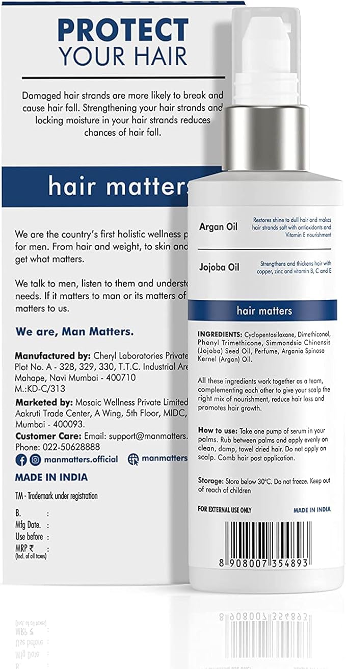 Man Matters Hair Serum for Men with Jojoba & Argan Oil - 90ml - Image 6