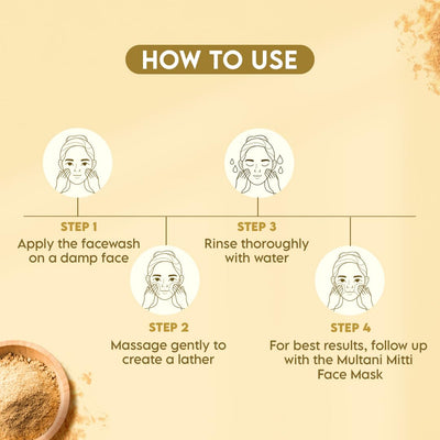 Clensta Multani Mitti Acne Control Face Wash - 100gm - Image 5