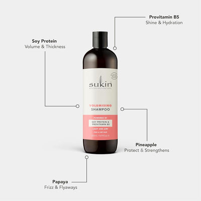 Sukin Volumising Shampoo - Sulphate Free, Strengthens with Rice Protein - 500ml - Image 4
