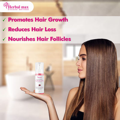 Herbal Max Onion Seed Hair Oil for Silky, Strong Hair - 100ML - Image 3
