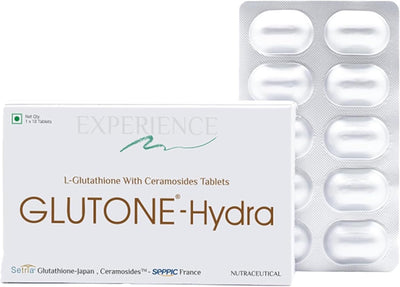 Glutone-Hydra | Setria Glutathione with Ceramosides Tablets 10