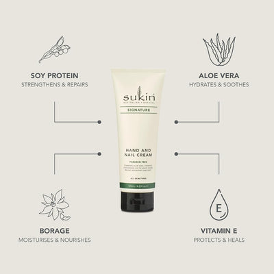 Sukin Hand & Nail Cream - Non-Greasy, With Soy Protein - 125ml - Image 3