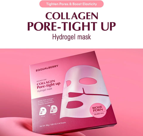 Eqqualberry Collagen Pore-Tight Up Hydrogel Mask 30G | 4Sheets