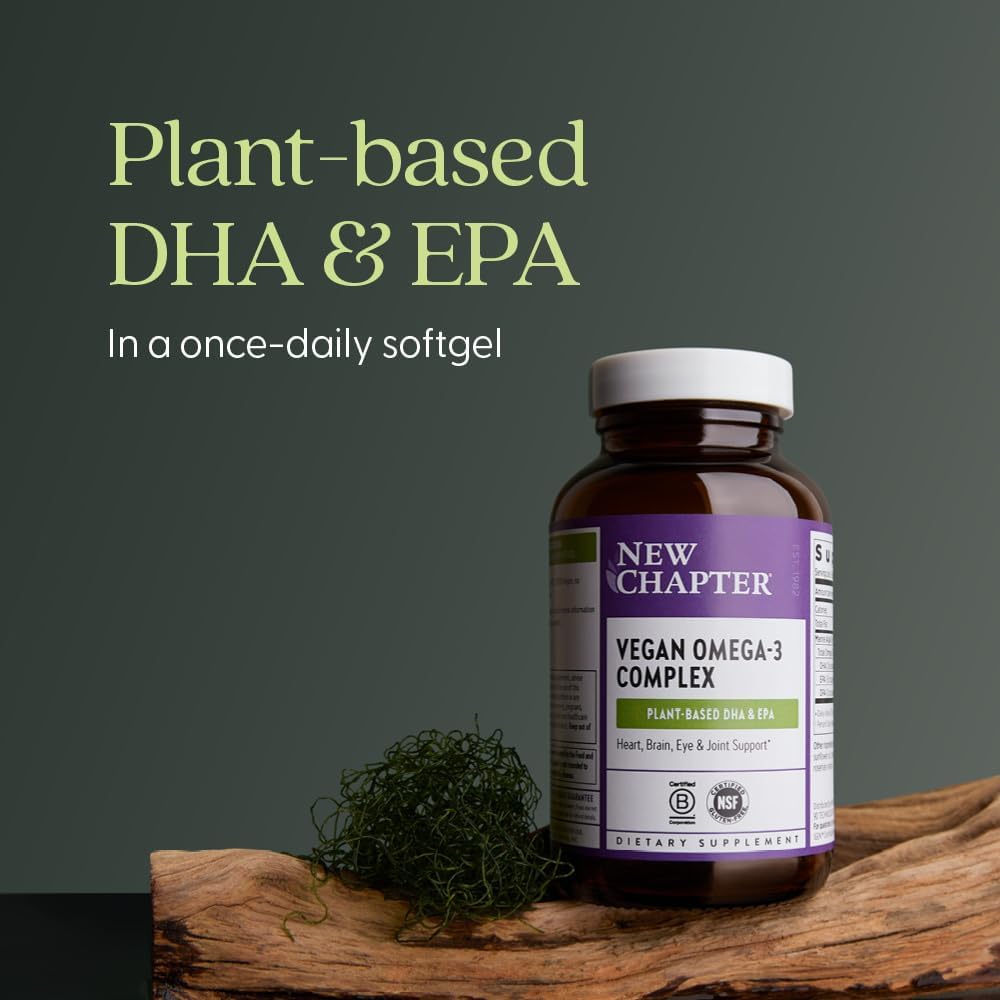 New Chapter Vegan Omega-3 Complex - Algae Oil DHA/EPA/DPA - 30 Softgels - Image 4