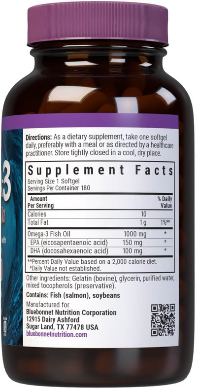 BlueBonnet Omega-3 1000 Mg Capsules - 180 Softgels - Image 3